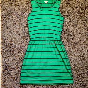 GAP Dress, Green Modal fabric with navy stripes, S
